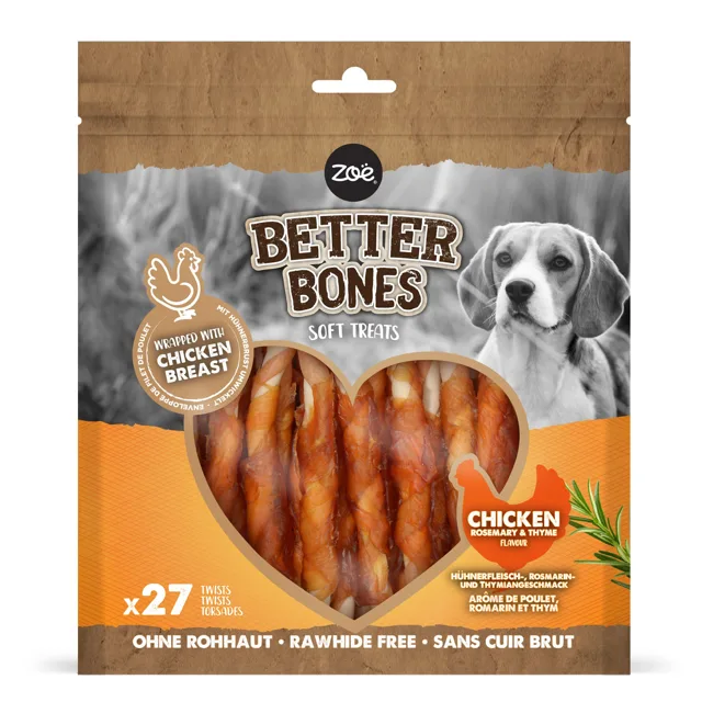 Zoë Better Bones Twist kuřecí s rozmarýnem a tymiánem - balení 27 ks