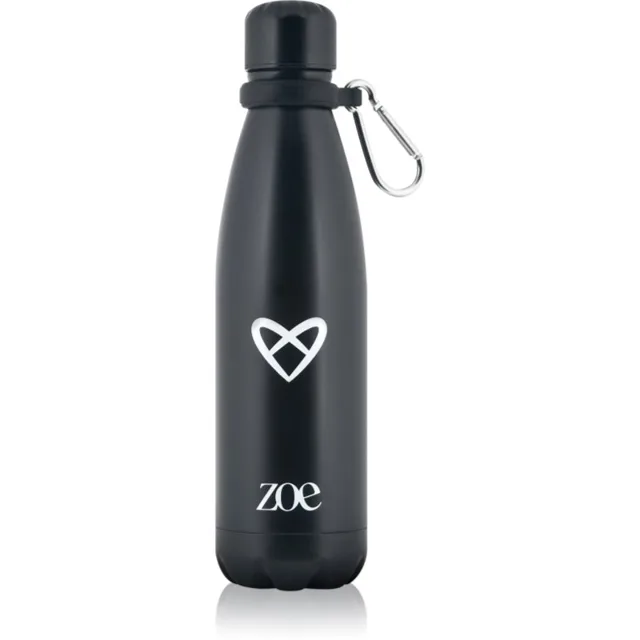 ZOE Heart Logo Stainless Steel Bottle nerezová láhev na vodu barva Black 1 ks