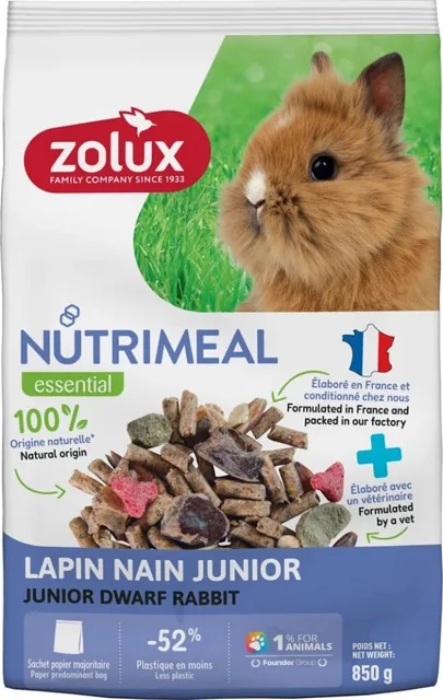 ZOLUX NUTRIMEAL 4 Mix Junior krmivo pro králíky 850 g
