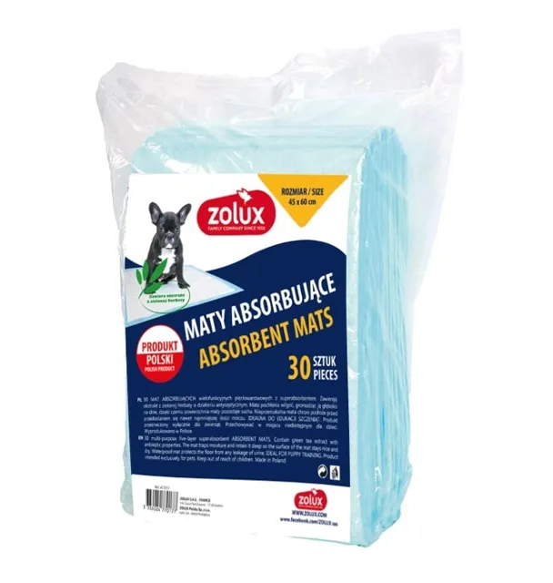 ZOLUX ultra absorbent - vysoce absorpční podložky  pro štěňata 45 x 60 cm 30 ks