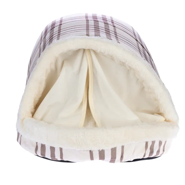 zooplus basics kostkovaný plyšový pelíšek jeskyně - jeskyně: D 60 x Š 40 x V 28 cm