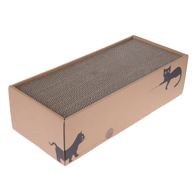 zooplus Basics krabice se 4 škrabadly - D 44 x Š 20 x V 12,5 cm