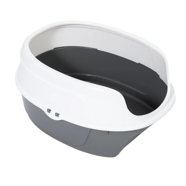 zooplus Basics toaleta pro kočky - šedá / bílá