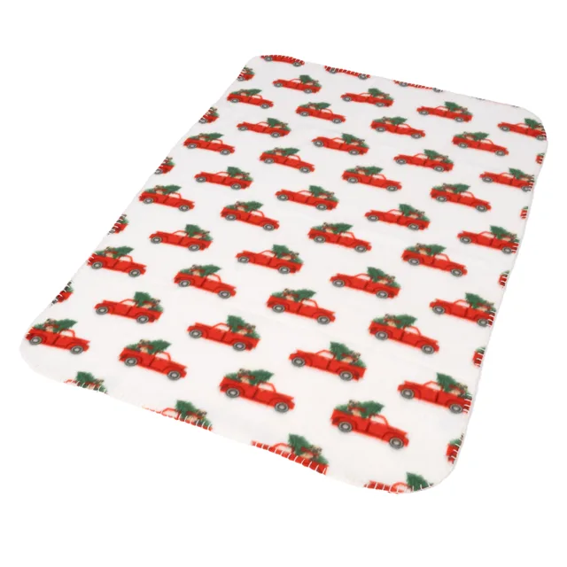 zooplus Exclusive vánoční deka, automobilový motiv - D 100 x Š 70 cm