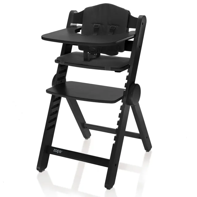 Zopa Dřevěná jídelní židlička Clipp & Clapp, Black 3