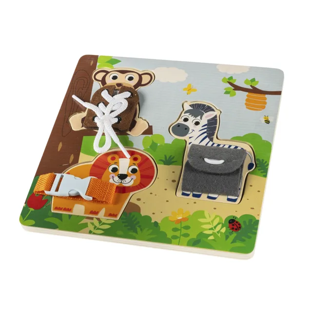 Zopa Dřevěné montessori puzzle, Wood, Hnědá
