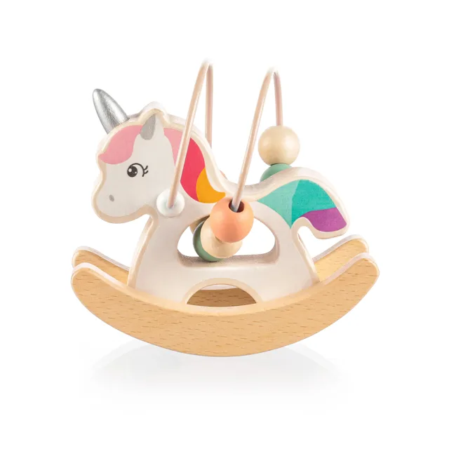 Zopa Dřevěný aktivity jednorožec, Pink 1