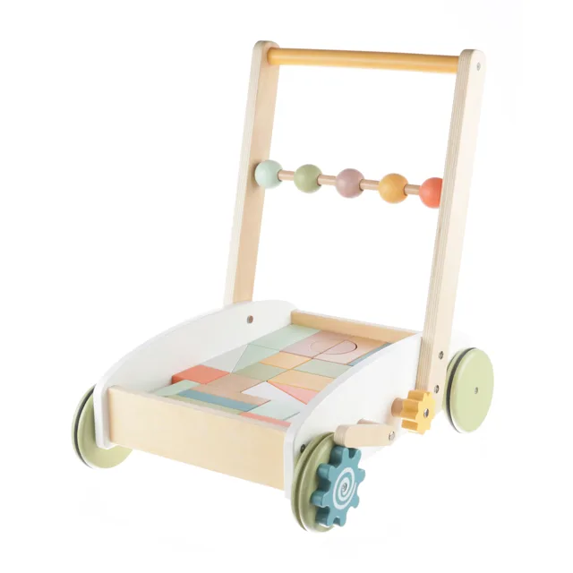 Zopa Dřevěný vozík s kostkami, Wood