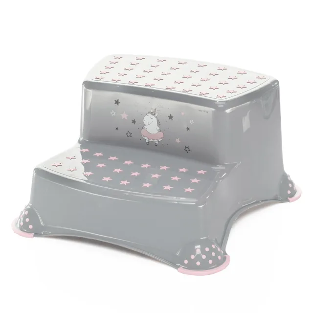 Zopa Dvojstupínek k WC/umyvadlu Unicorn, Grey/Pink 3