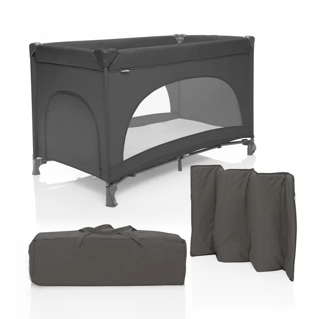 Zopa Postýlka skládací Lely, Antracit Grey 1