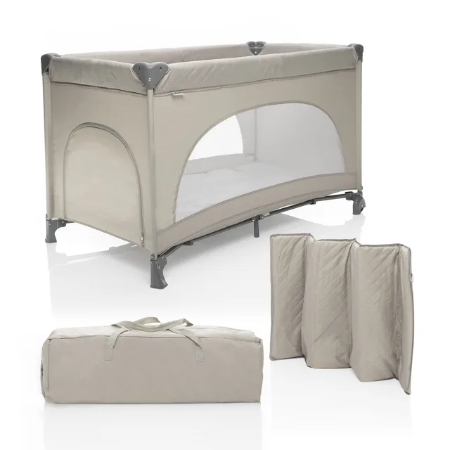 Zopa Postýlka skládací Lely, Sand Beige 3