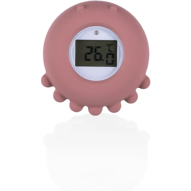 Zopa Silicone Digital Thermometer 2in1 digitální teploměr do vany Old Pink 1 ks