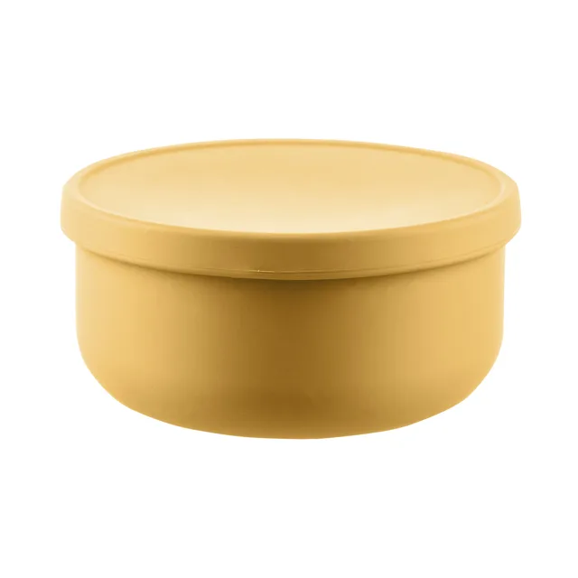 Zopa Silikonová miska s víčkem, Mustard Yellow 4