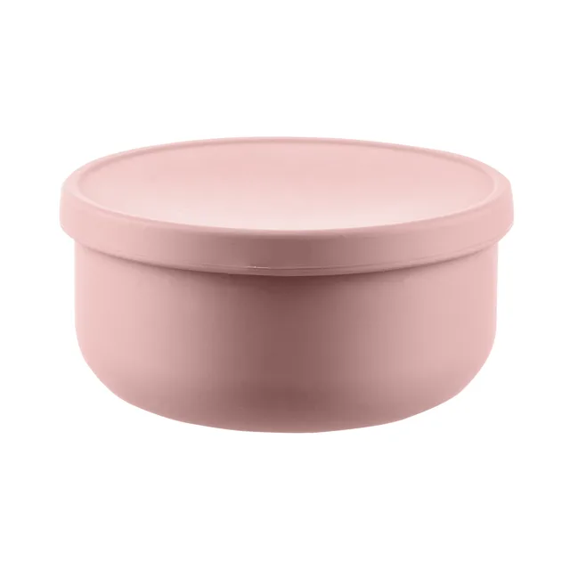Zopa Silikonová miska s víčkem, Old Pink 2