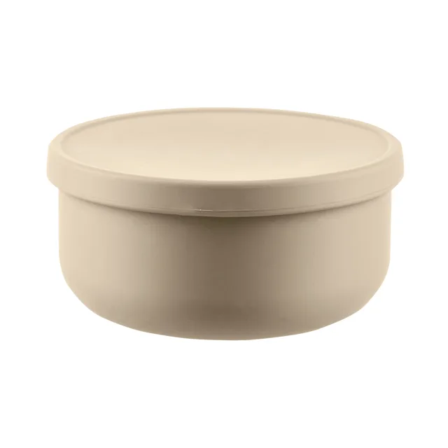 Zopa Silikonová miska s víčkem, Sand Beige 3
