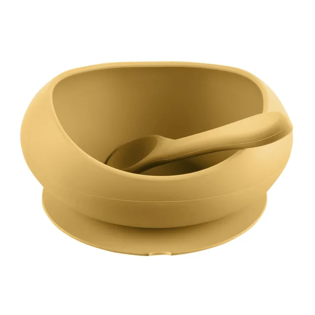 Zopa Silikonová miska se zvýšenými okraji a přísavkou, Mustard Yellow 2
