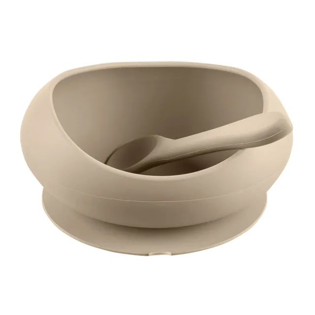 Zopa Silikonová miska se zvýšenými okraji a přísavkou, Sand Beige 3