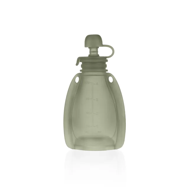 Zopa Silikonová plnitelná kapsička na dětskou stravu, Transparent Green 1