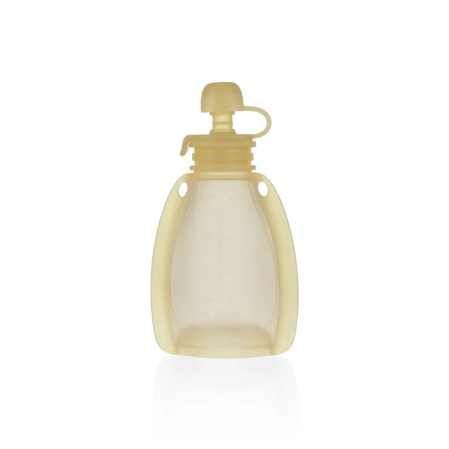 Zopa Silikonová plnitelná kapsička na dětskou stravu, Transparent Yellow 4