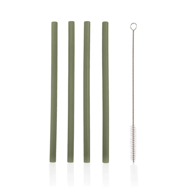 Zopa Silikonové brčko 4ks, Forest Green 1