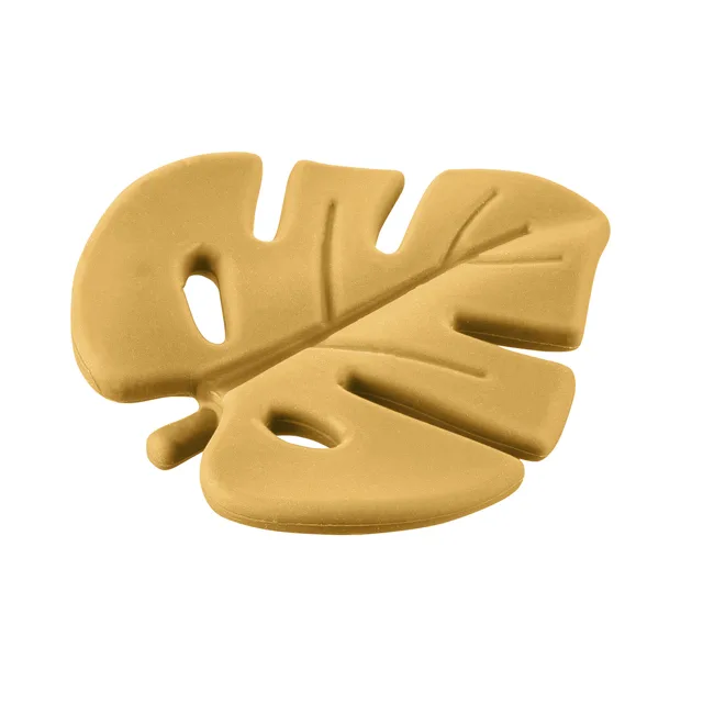 Zopa Silikonové kousátko Leaf, Mustard Yellow 1