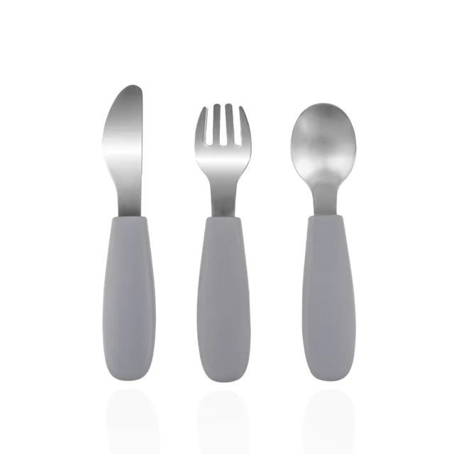 Zopa Silikonový dětský příbor, Dove Grey 4