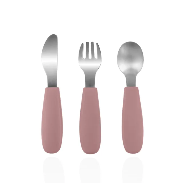 Zopa Silikonový dětský příbor, Old Pink 3