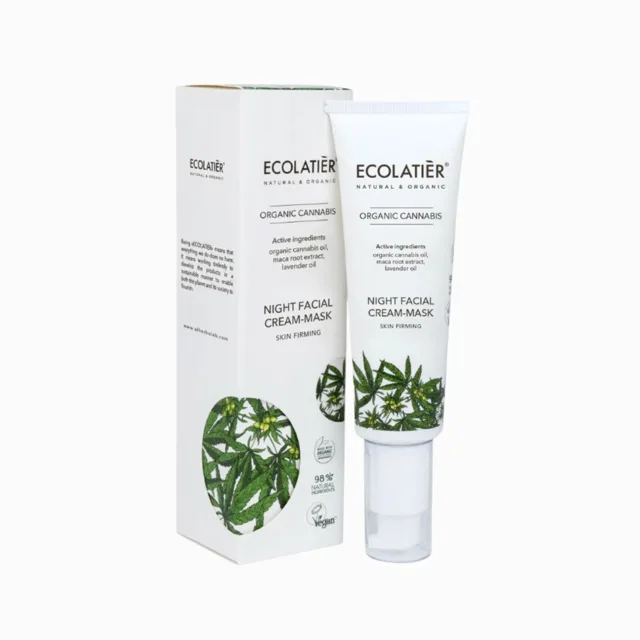 Zpevňující noční pleťový krém/maska Organic Cannabis - 50 ml - Ecolatier