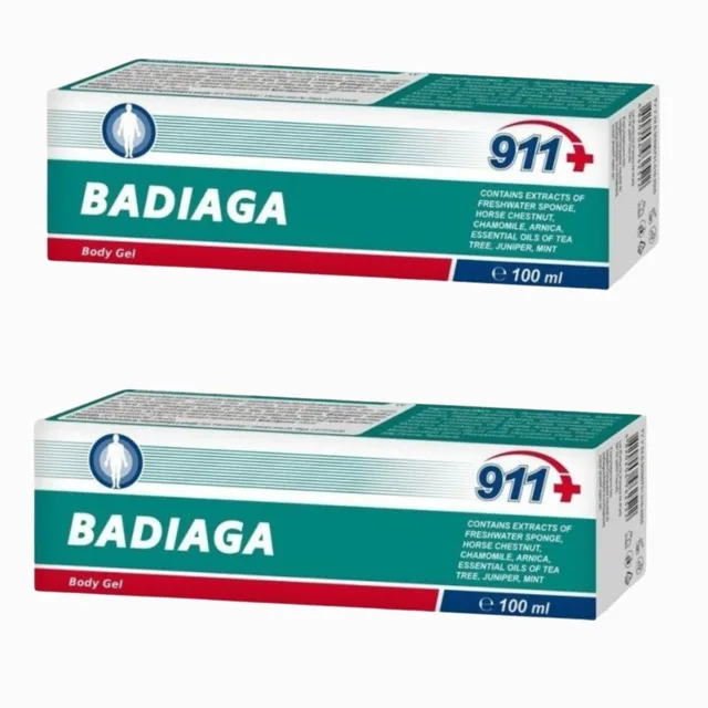 Zvýhodněný set: 2× BADIAGA gel na modřiny a pohmožděniny – 100 ml – Twinstec 911+