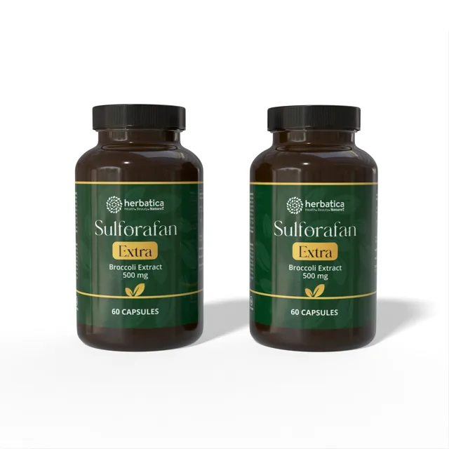 Zvýhodněný set: 2× Sulforafan EXTRA – extrakt z brokolice 500 mg, 60 kapslí – Herbatica