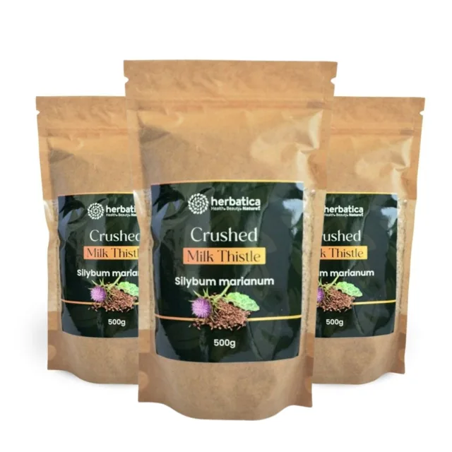 Zvýhodněný set 3×: 100% jemně drcený ostropestřec mariánský - 500 g - Herbatica