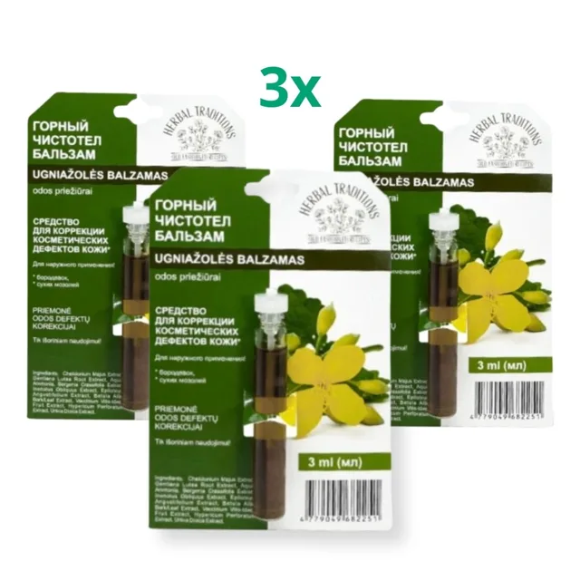 Zvýhodněný set: 3× Horský vlaštovičník „čistotel“ – elixír na bradavice – 3 ml – Herbal Traditions