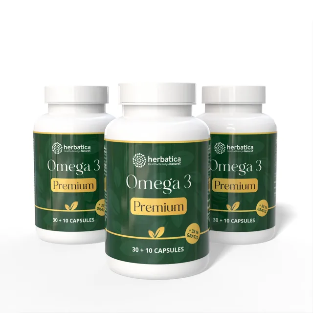 Zvýhodněný set: 3× Omega 3 Premium – 40 kapslí – Herbatica