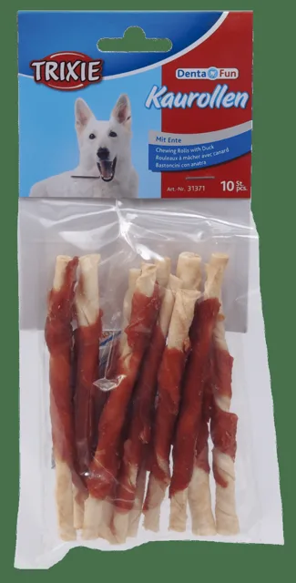 Žvýkací tyčinky pro psy Denta Fun Trixie s kachními prsíčky 12cm*80g 10ks