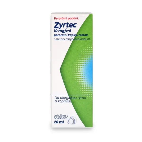 ZYRTEC perorální kapky, roztok 10 mg/ml, 20 ml